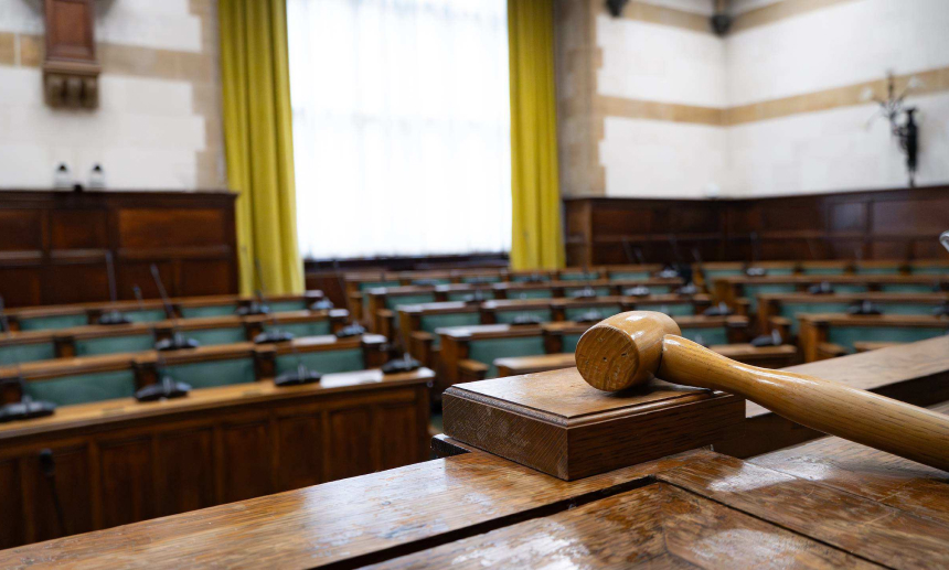 Photograph of a chamber room and gavel
