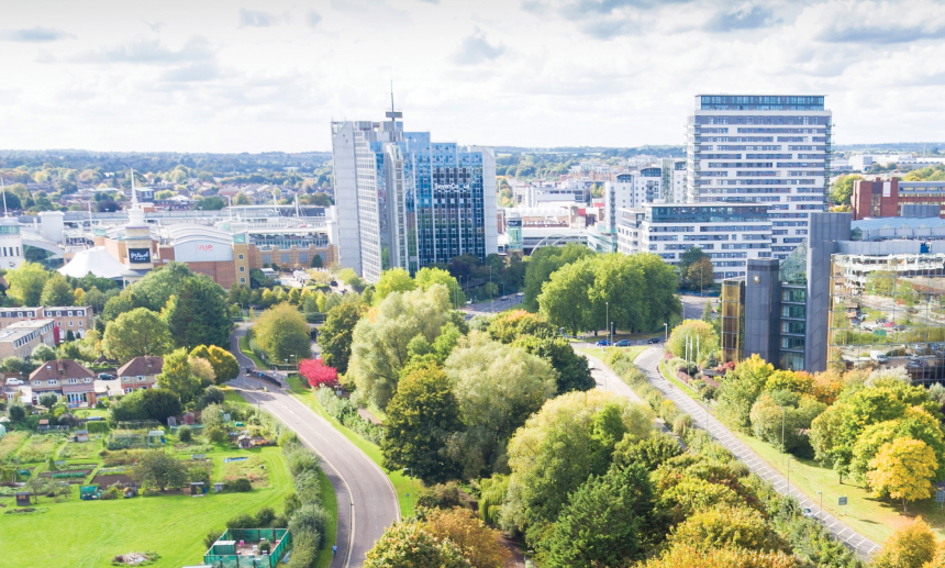 Aerial photograph of Basingstoke