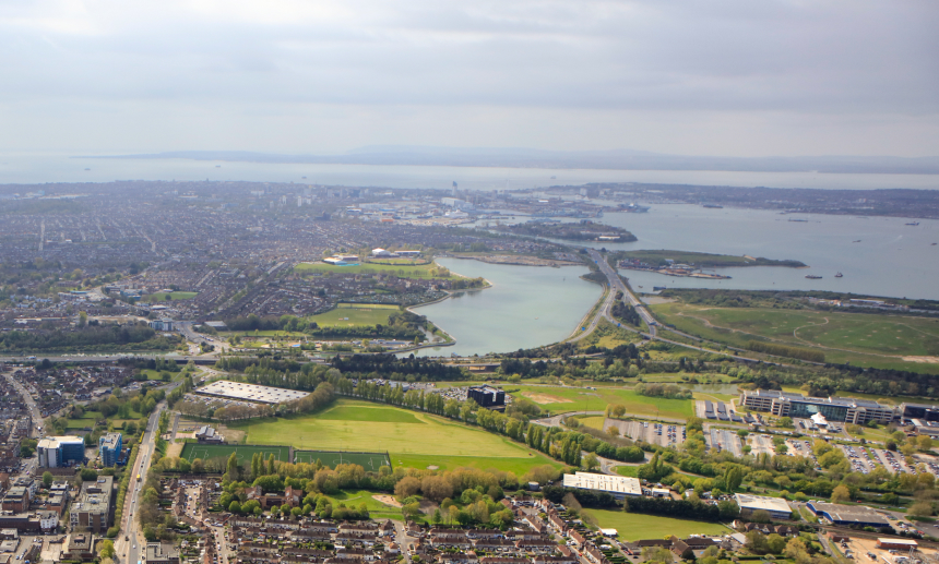 Aerial photograph of Portsmouth